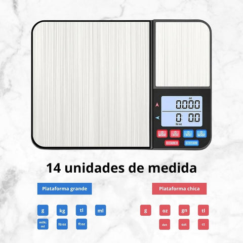 Pesa Doble Plataforma: pesa + gramera