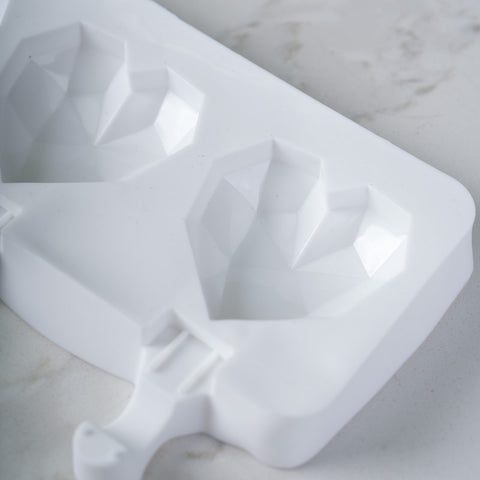 MOLDE SILICONA 3 CORAZONES GEOMÉTRICOS
