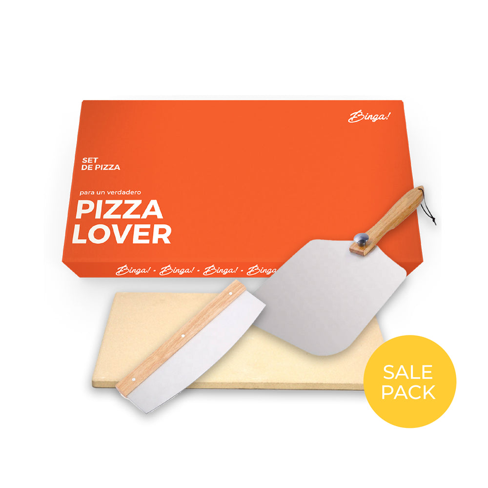 Pack Pizza Piedra + Pala + Cortador